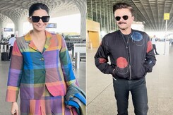 Sonam Kapoor And Anil Kapoor's Colourful Vibes At The Airport Sonam Kapoor And Anil Kapoor's Colourful Vibes At The Airport