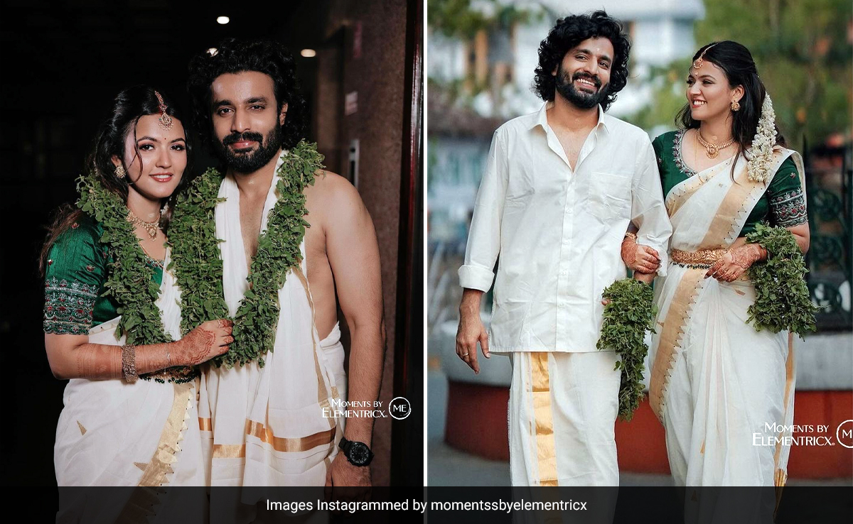 Malayalam Actors Deepak Parambol And Aparna Das Look Divine As They Marry In Beautiful Traditional Wedding Ensembles