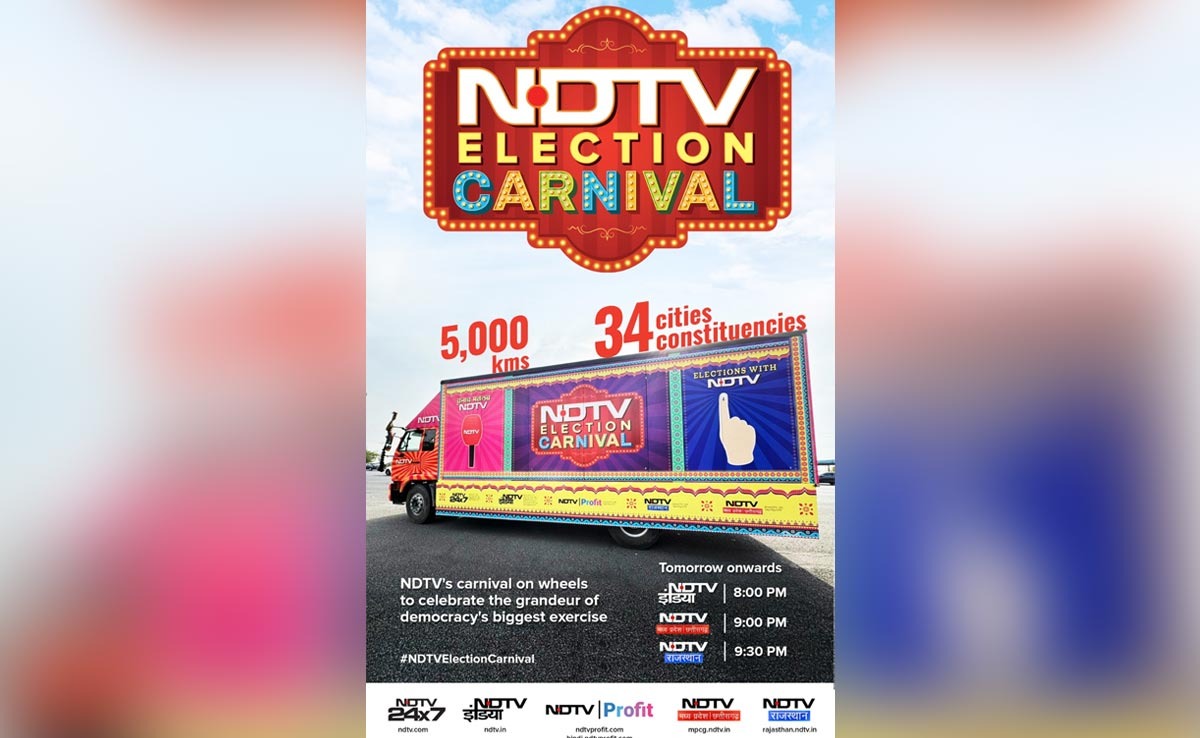 NDTV Election Carnival To Bring Poll Coverage From 34 Cities Across 5,000 Km