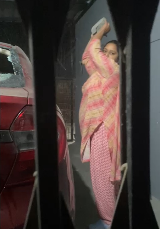 Video: UP School Teacher Smashes Neighbour’s Car With Brick, Attacks Family Video: UP School Teacher Smashes Neighbour’s Car With Brick, Attacks Family