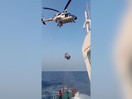 Watch: Lankan Fisherman Evacuated By Indian Coast Guard Watch: Lankan Fisherman Evacuated By Indian Coast Guard