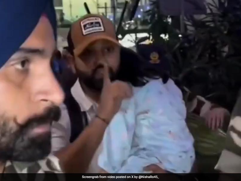 Watch: Rohit Sharma Miffed As Crowd Screams While Daughter Sleeps