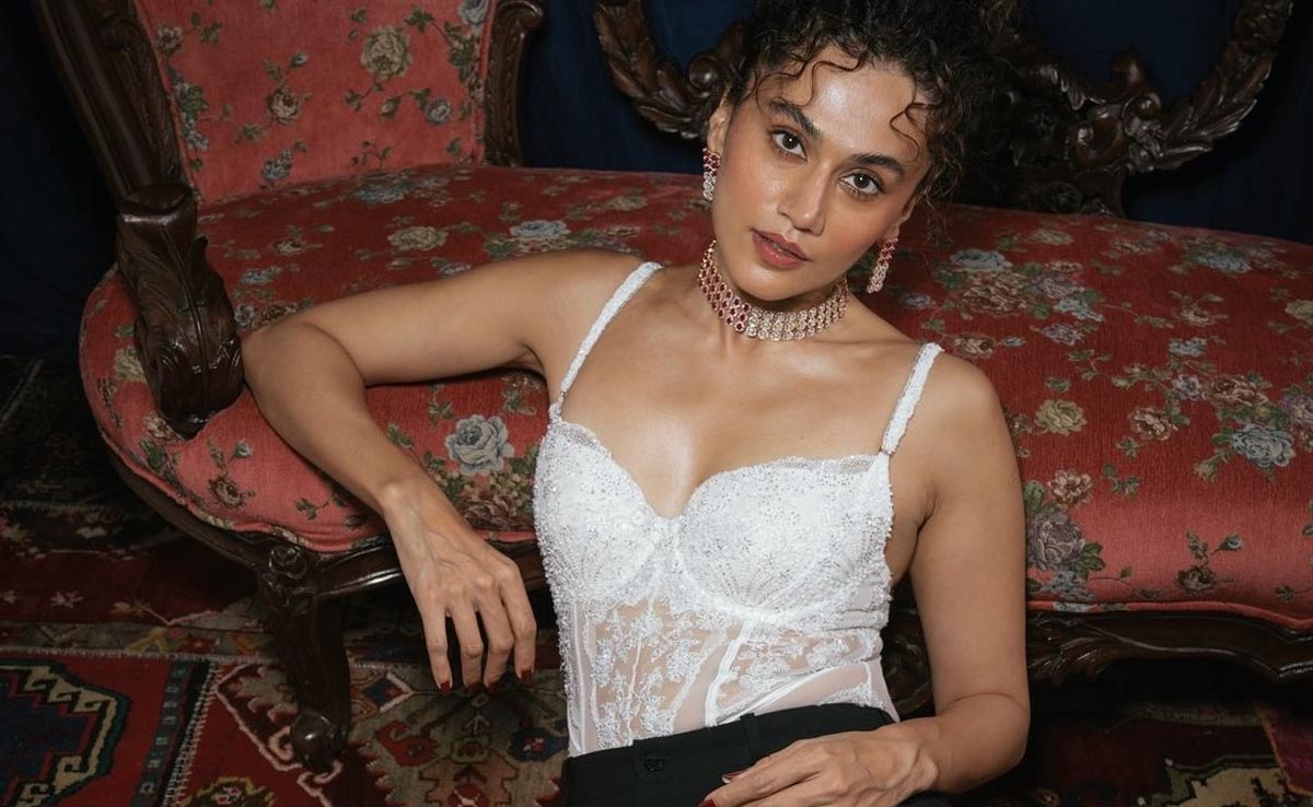 Taapsee Pannu's Cover Girl Style In A Lace Bodysuit And Trousers Has Chic Written All Over It