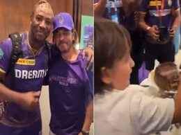 दिल्ली से मिली जीत के बाद SRK ने मनाया आंद्रे रसेल का बर्थडे, अबराम ने लगाया केक, जमकर किया गया सेलिब्रेट, Video दिल्ली से मिली जीत के बाद SRK ने मनाया आंद्रे रसेल का बर्थडे, अबराम ने लगाया केक, जमकर किया गया सेलिब्रेट, Video