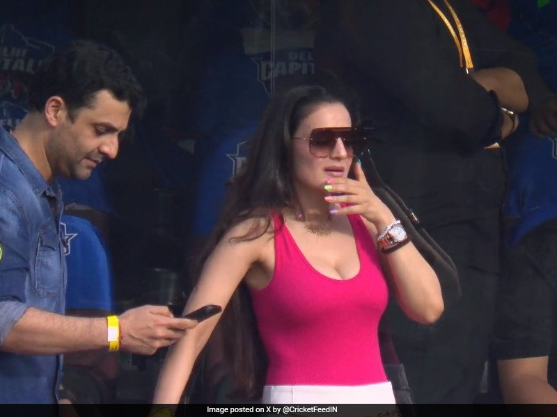 Gadar 3 Promotion": Ameesha Patel In Delhi For MI's IPL Game, Fans ...