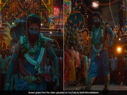 In A Blue <i>Pattu Saree</i> With Dramatic Face Paint, Allu Arjun Defies The Stereotyped Action Star Appearance In <i>Pushpa 2</i> In A Blue <i>Pattu Saree</i> With Dramatic Face Paint, Allu Arjun Defies The Stereotyped Action Star Appearance In <i>Pushpa 2</i>