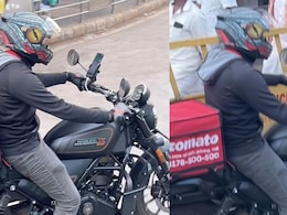 Wait, What? Zomato Delivery Agent Rides Harley-Davidson Bike - Watch Viral Video
