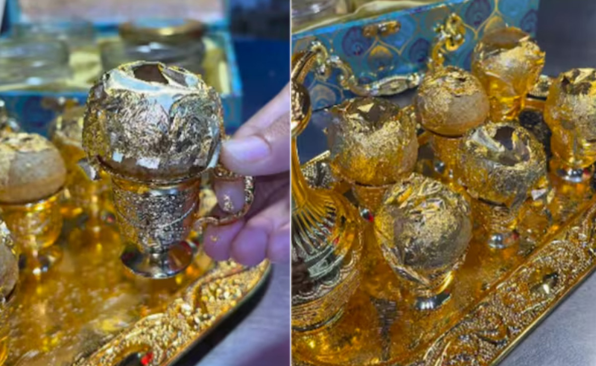 नया है यह! बाजारात आली सोन्याचांदीची पाणीपुरी, व्हिडीओ पाहून भडकले युजर्स