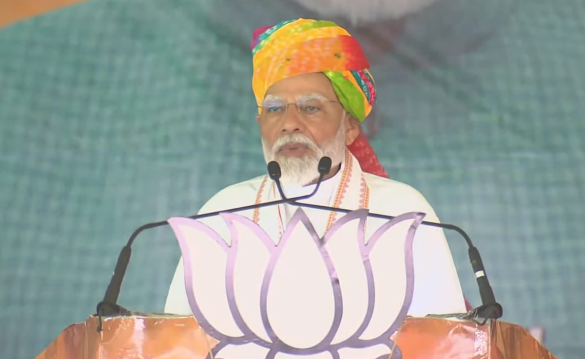 PM Modi In Jalore: 'पहले चरण में राजस्थान ने कांग्रेस को सज़ा दे दी है' जालौर के भीमनाल में बोले प्रधानमंत्री नरेंद्र मोदी