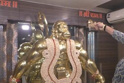 Lord Hanuman's Devotee Installs 6.25-foot Gold-Plated Idol At Home In Surat Lord Hanuman's Devotee Installs 6.25-foot Gold-Plated Idol At Home In Surat
