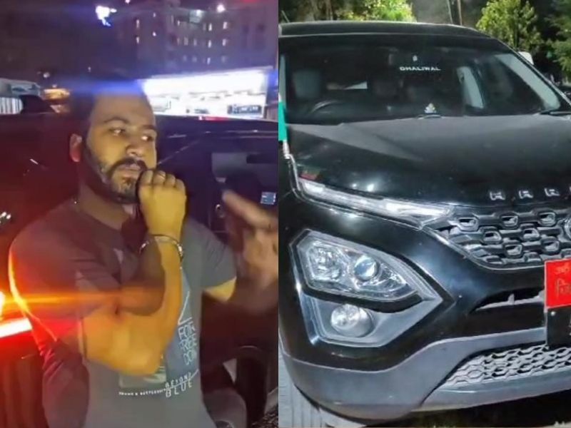 BJP नेता को दबंगई दिखाना पड़ा भारी, चेकिंग के दौरान भागने पर पुलिस ने ऐसे दबोचा और सिखाया ये सबक