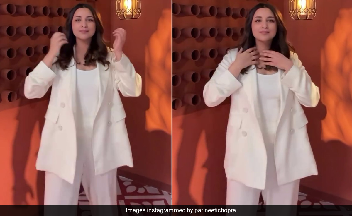 This Is Why Parineeti Chopra Has Entered In Her "Fitted Clothes Era" In A White Pantsuit