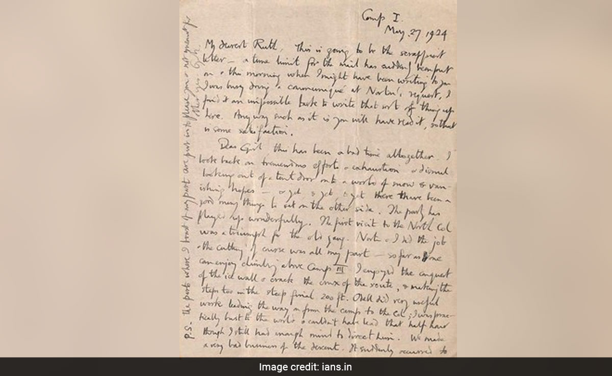 75 Years Old Letters Of Everest Mountaineer Digitised For 1st Time