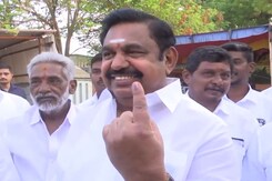 AIADMK's EPS Castes His Vote In Tamil Nadu's Salem AIADMK's EPS Castes His Vote In Tamil Nadu's Salem