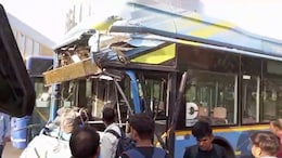 2 Injured As Delhi Government Bus Rams Into Another In Naoroji Nagar