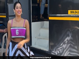 Janhvi Kapoor Continues Her Cricket-Themed Style Streak, Now In A Jersey-Like Crop Top And Striped Skirt Janhvi Kapoor Continues Her Cricket-Themed Style Streak, Now In A Jersey-Like Crop Top And Striped Skirt