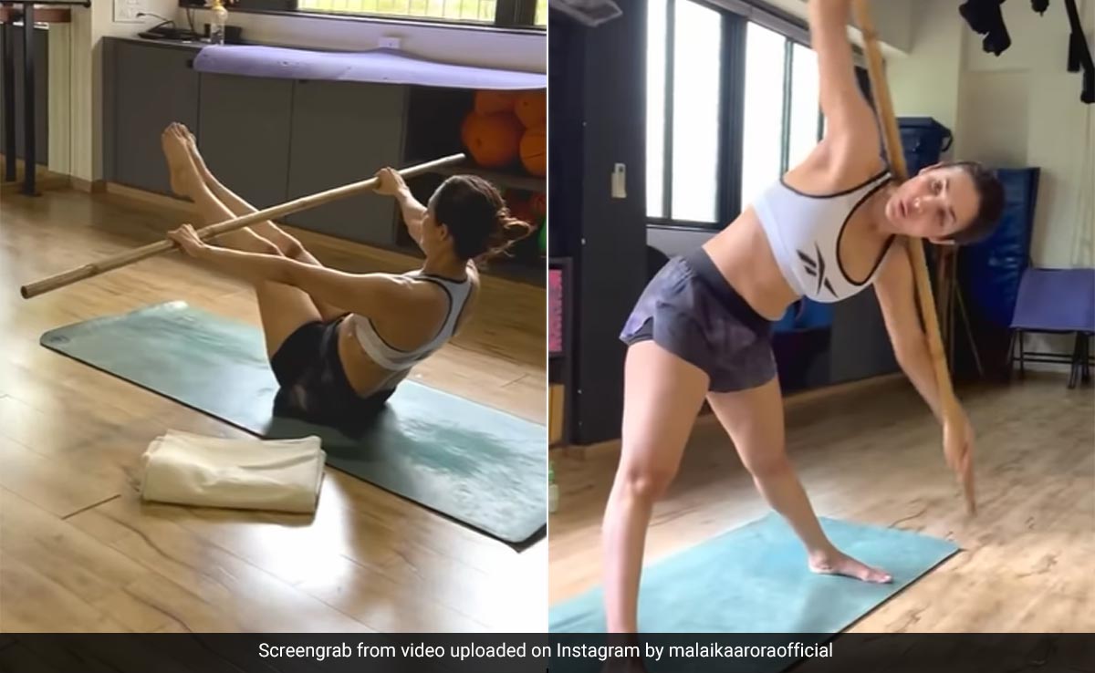 Malaika Arora Chooses The Most Unique <i>Danda</i> Yoga Workout To Exercise Her Core