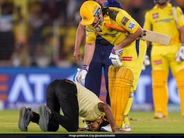 Fresh Video Shows MS Dhoni's Hilarious Act Right Before Fan Breached Security To Touch His Feet
