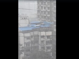 Tin Roof Flies Off Seven-Story Mumbai Building Amid Heavy Rain, Winds