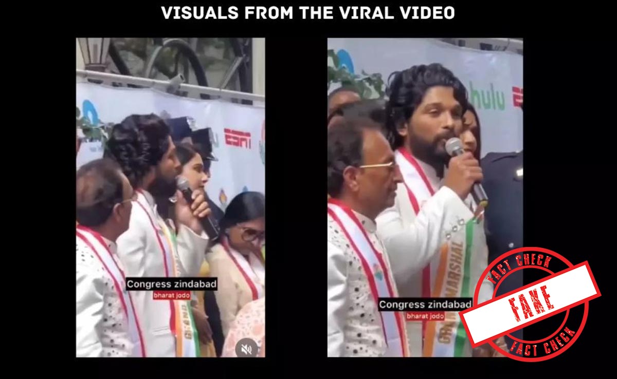 Fact Check: Allu Arjun Video From US Event Shared With False Congress Spin
