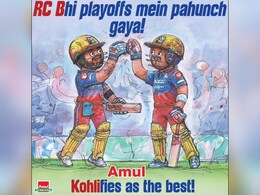 "Kohlifies As The Best" - Amul Shares Special Topical For RCB's Entry Into IPL 2024 Playoffs