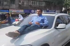Watch: Minor Drives Father's BMW In Mumbai With Man On Bonnet Watch: Minor Drives Father's BMW In Mumbai With Man On Bonnet