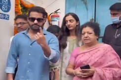 Actor Junior NTR Casts Vote In Hyderabad Actor Junior NTR Casts Vote In Hyderabad