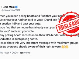 Fact Check: Misleading Claim About Challenged Vote Goes Viral Ahead Of Elections
