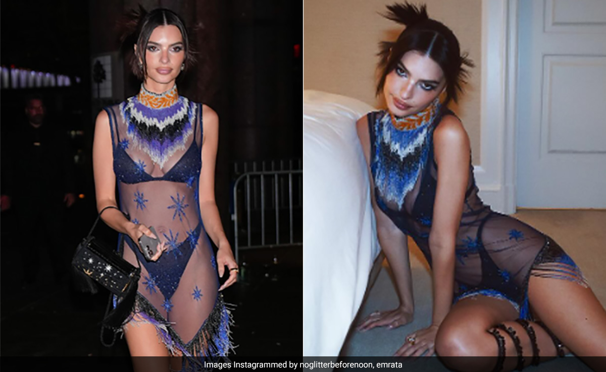 Emily Ratajkowski's Sparkling Sheer 1998 Givenchy Dress For The Met Gala 2024 After Party Left Very Little To The Imagination