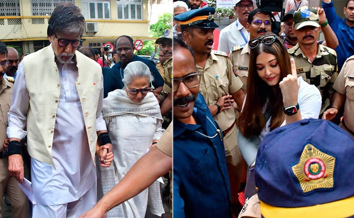 Lok Sabha Election 2024: Amitabh Bachchan And Jaya Bachchan Pictured Holding Hands. Aishwarya Shows Inked Finger