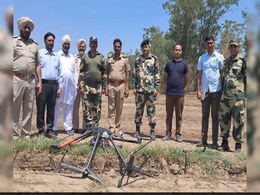 Border Forces Neutralise 'Hexacopter' Drone, Seize 11 Kg Drugs In Punjab Border Forces Neutralise 'Hexacopter' Drone, Seize 11 Kg Drugs In Punjab