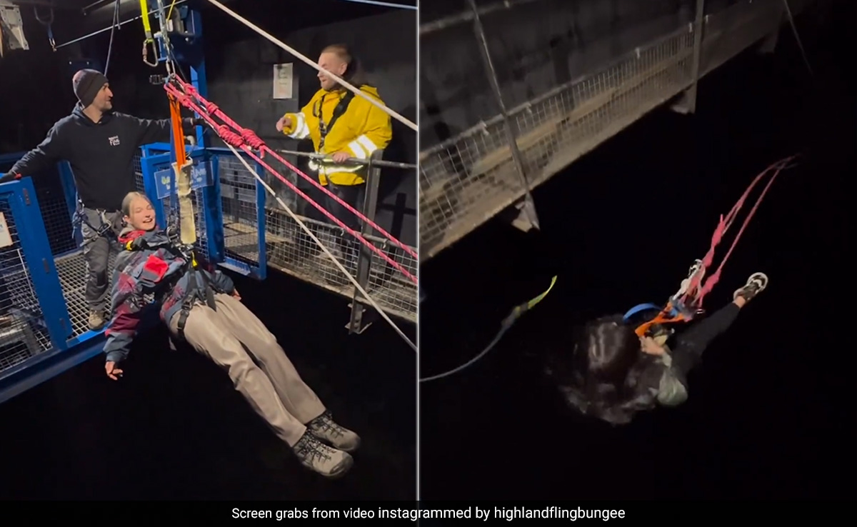Europe's Only Black-Out Bungee In Scotland Is Where Thrill Seekers Can Bungee Jump In The Pitch Dark