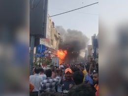 Video: Massive Fire At Clothing Showroom In Delhi's Popular Karol Bagh Market Video: Massive Fire At Clothing Showroom In Delhi's Popular Karol Bagh Market