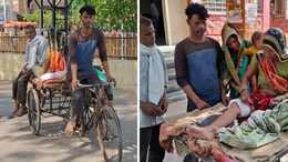 न्याय की गुहार लगाने युवक पहुंचा SP ऑफिस, मां बाप को बैठाकर कड़ी धूप में 27 Km चलाया रिक्शा