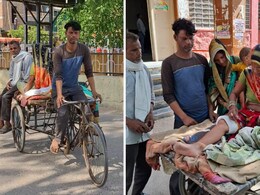 न्याय की गुहार लगाने युवक पहुंचा SP ऑफिस, मां बाप को बैठाकर कड़ी धूप में 27 Km चलाया रिक्शा