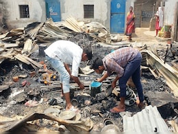 Fire Breaks Out At Slum Cluster In Gurugram, 65 Shanties Destroyed Fire Breaks Out At Slum Cluster In Gurugram, 65 Shanties Destroyed