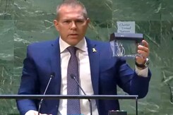 Watch: Angry Israel Envoy Shreds UN Charter After Palestine Membership Vote Watch: Angry Israel Envoy Shreds UN Charter After Palestine Membership Vote