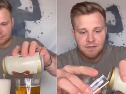 Viral: Man Explains The Right Way To Pour Beer, Internet Finds It Funny Viral: Man Explains The Right Way To Pour Beer, Internet Finds It Funny
