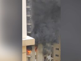 Video: Fire At Noida Apartment After AC Explosion, None Hurt