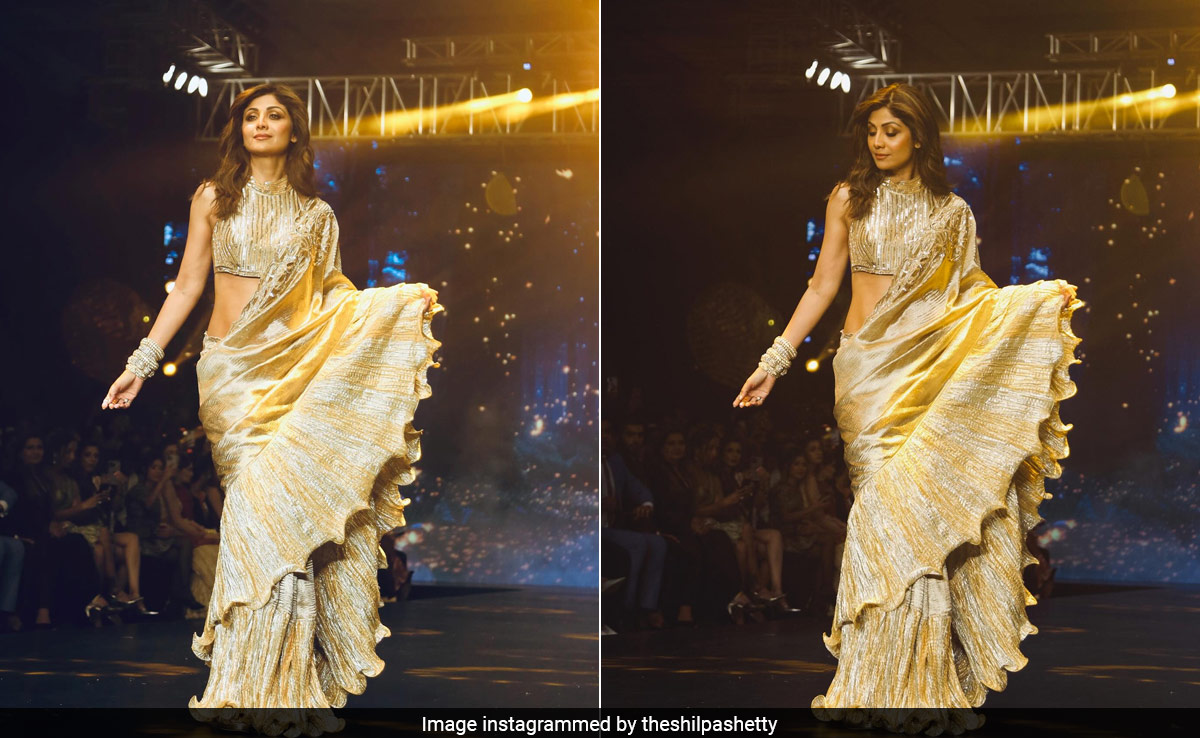 Shilpa Shetty's "Golden Moment" Couldn't Simply Be Complete Without Beaming In This <i>Saree</i>