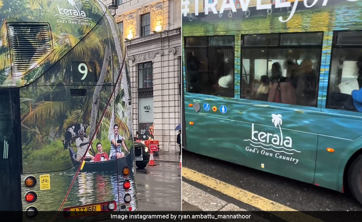 Watch: Bus Sporting Visuals of Kerala's Picturesque Backwaters And Houseboats Spotted In London