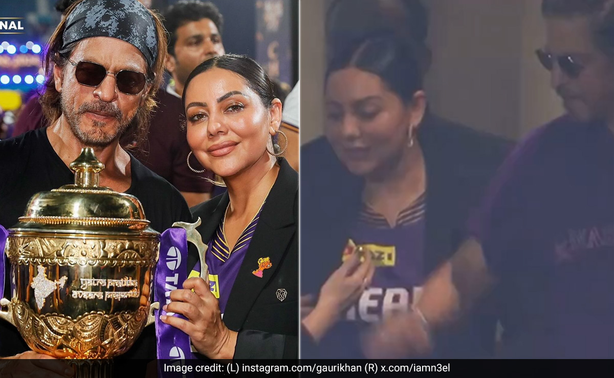 Watch: Gauri Khan Reminds Shah Rukh Khan To Wear Mask During IPL Final