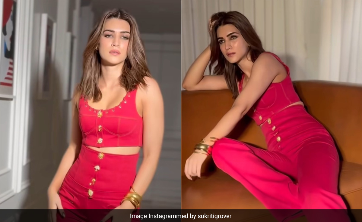 Kriti Sanon's Cherry Red Bralette And Trousers Is Making This Summer Look A Whole Lot More Fierce