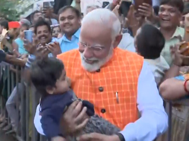 PM Modi Shares Light-Hearted Moment With Kids After Casting Vote In Ahmedabad
