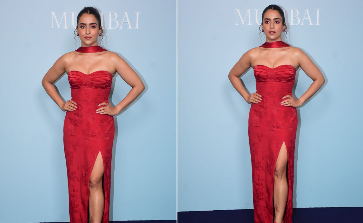 Sanya Malhotra In A Stunning Rouge Slit Gown Was Responsible For Turning This Into A Red Letter Night