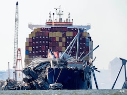 Ship That Hit Baltimore Bridge To Move On Monday, Indian Crew Still Onboard Ship That Hit Baltimore Bridge To Move On Monday, Indian Crew Still Onboard