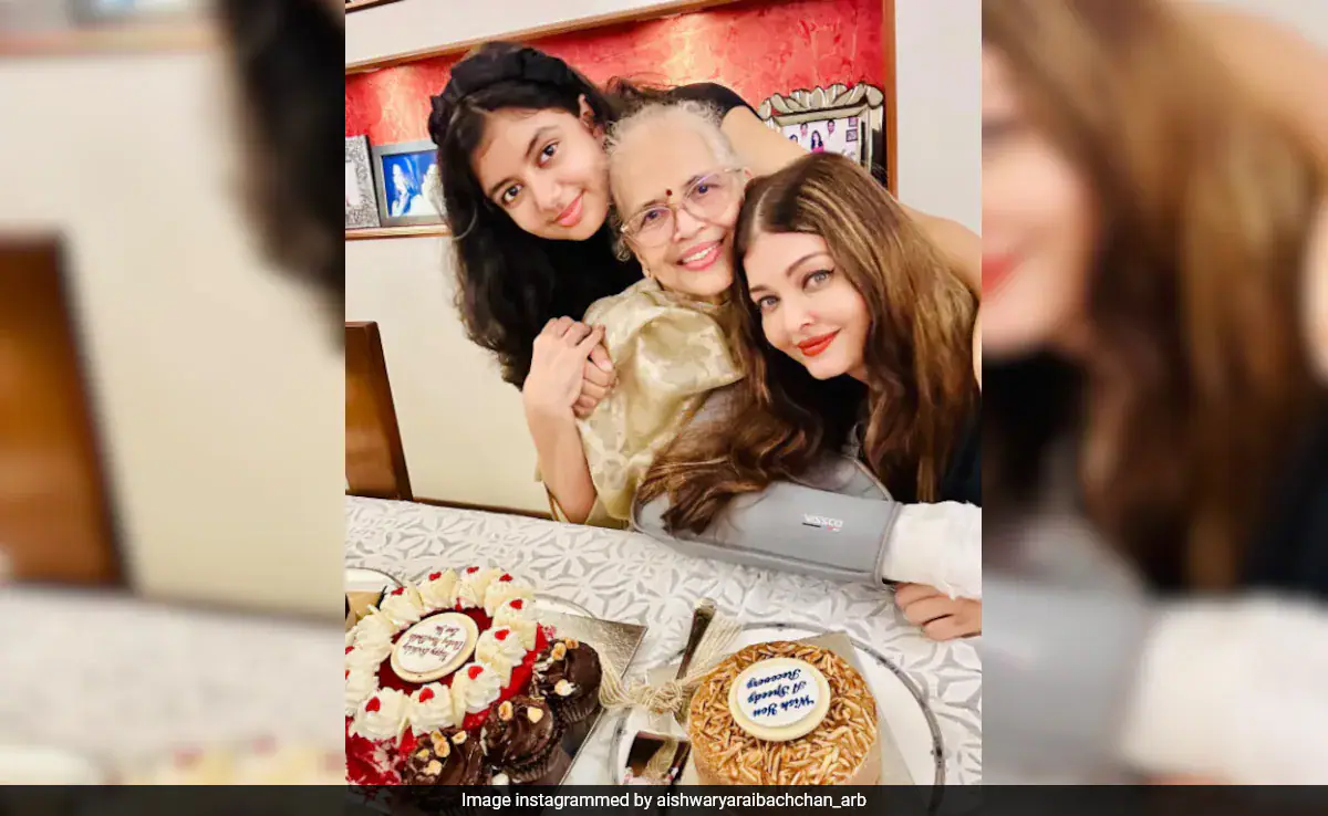 Aishwarya Rai Bachchan Celebrates Mom's Birthday With Daughter Aaradhya And Family