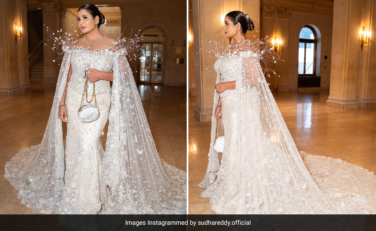 Sudha Reddy's Met Gala 2024 Floral Ivory Embellished Tarun Tahiliani Outfit Was Made By 80 Artisans Over 4,500 Hours