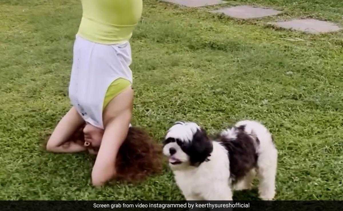 Keerthy Suresh's Pro-Level Sirsasana Yoga Pose Is Reason Enough To Up Your Fitness Game