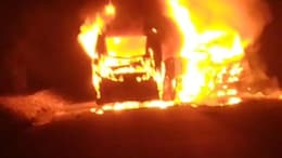 6 Dead As Bus Catches Fire After Collision With Another Vehicle In Andhra